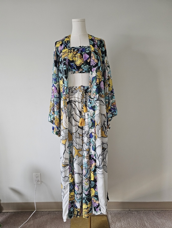 Anthropologie Other - Anthropologie Alexandra Farmer S/M floral kimo lounge set sleepwear modal